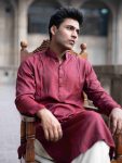 Premium Cotton Panjabi | Maroon