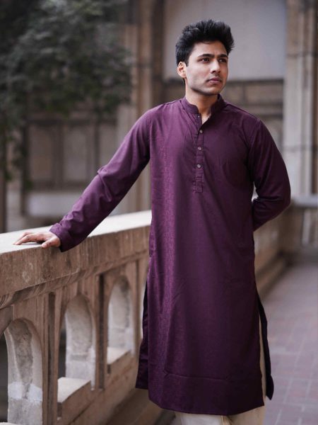 Cotton Panjabi | Purple